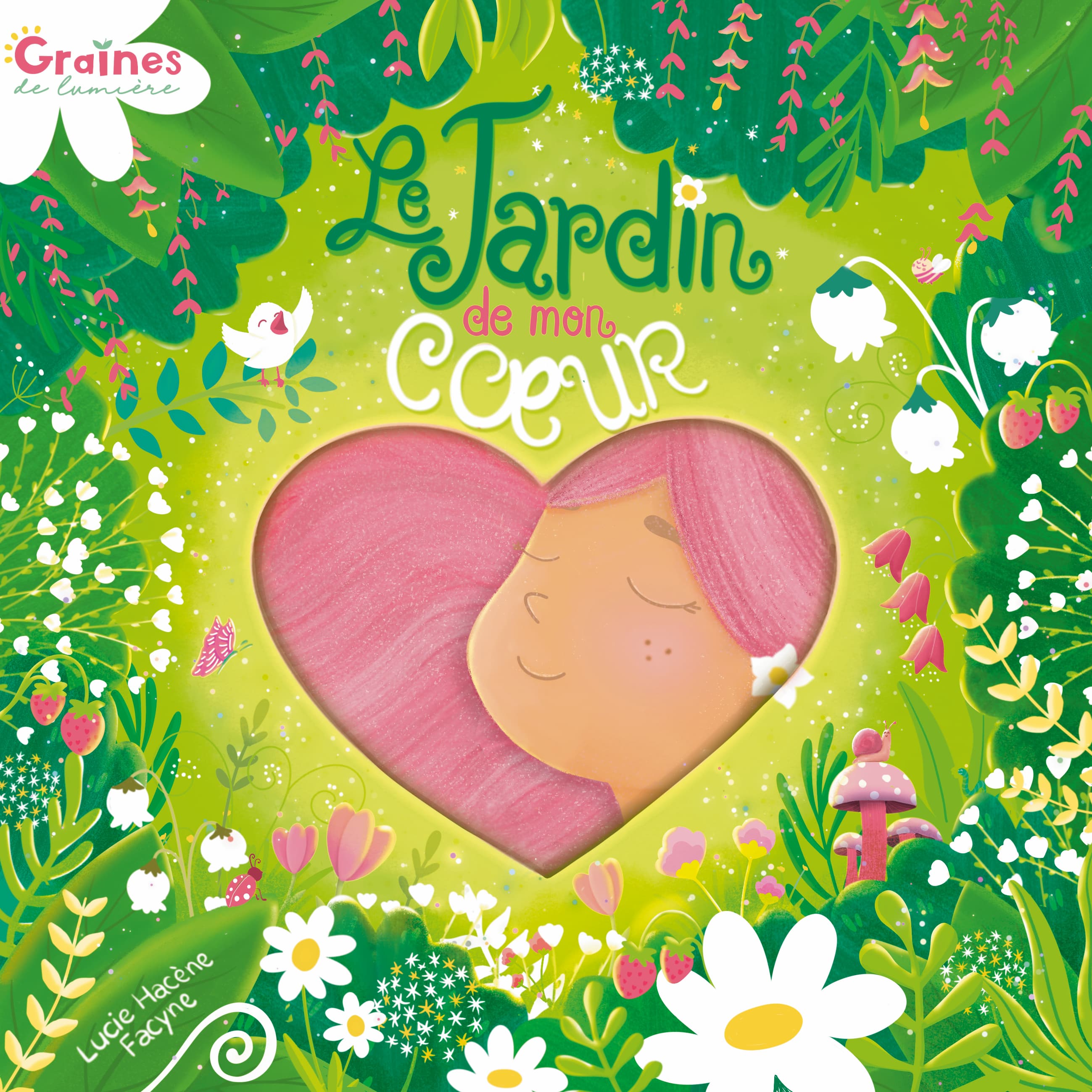 Illustration jeunesse aquarelle — personnage dans un jardin
