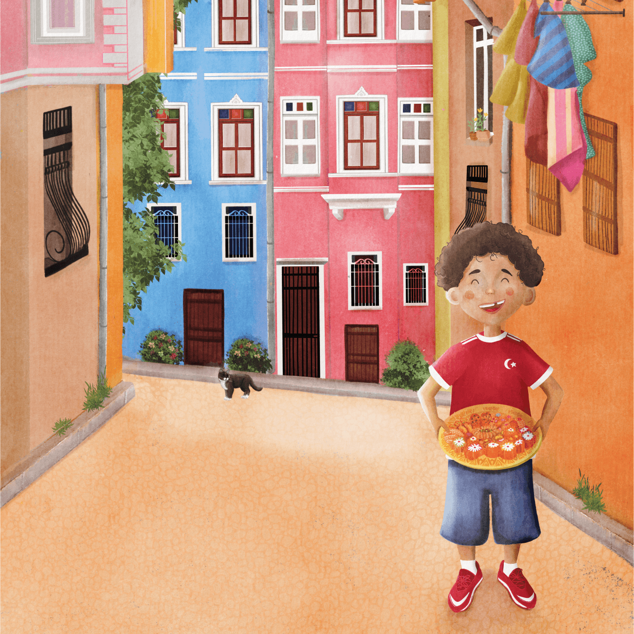 Illustration numérique — scène aquarelle
